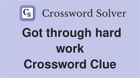 hard work crossword clue|hard working crossword solver.